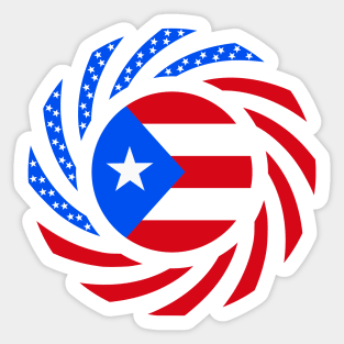 Puerto Rican American Multinational Patriot Flag Sticker